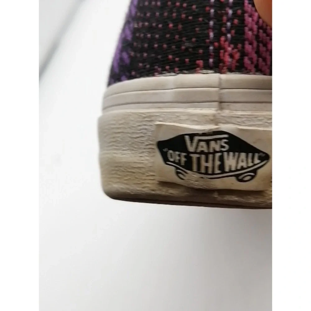 Vans Off The Wall Shoes Sneakers Womens Purple Pink Geometric 10 Casual Walking